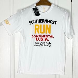 NWT F2R LOCAL Tshirt Men S Unisex White Graphic Short-Sl Stretch”KeyWest Florida